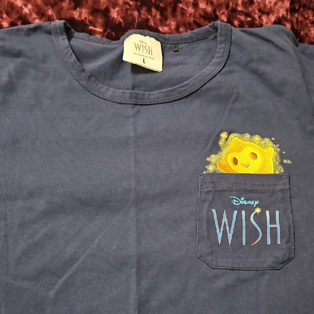 Disney Wish Womens Navy Blue T-Shirt - Picture 1 of 5